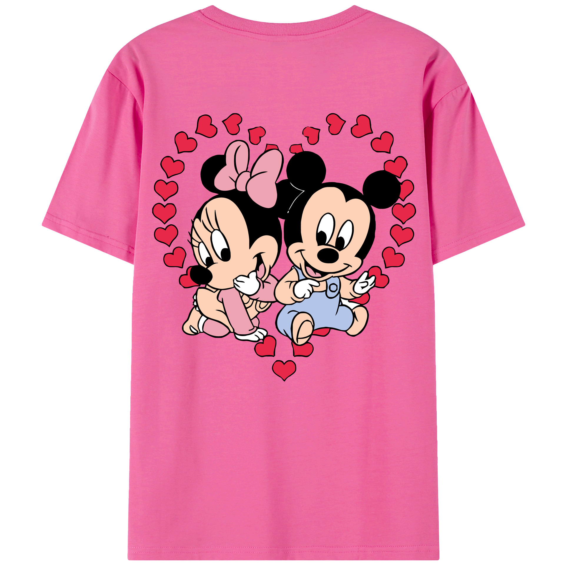 （画像用） ミッキーマウス Mickey Mouse レディース半袖Tシャツ(バックプリント)